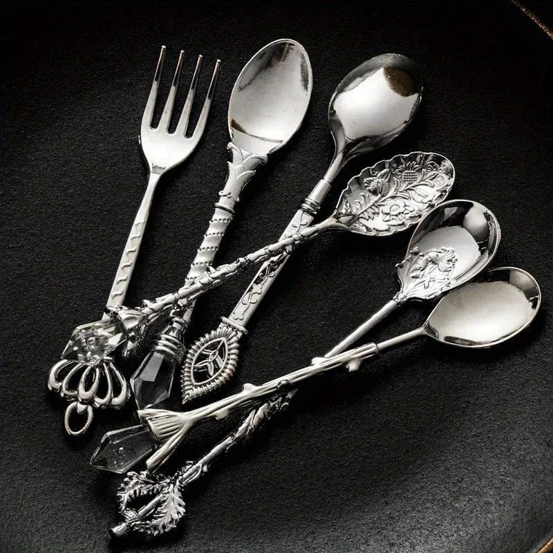 6 stücke Vintage Löffel Gabel  – Kitchen Gadgets Gold Bewertung und Preis