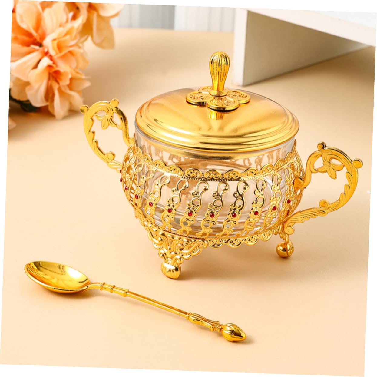 Zuckerdose mit Deckel und Löff – Kitchen Gadgets Gold Bewertung und Preis